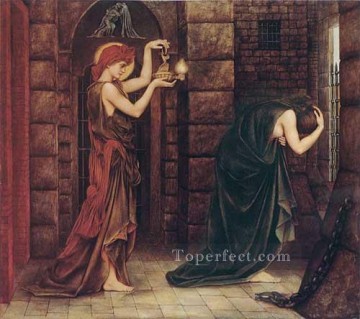 エブリン・デ・モーガン Painting - 絶望の牢獄の希望 ラファエル前派 エヴリン・ド・モーガン